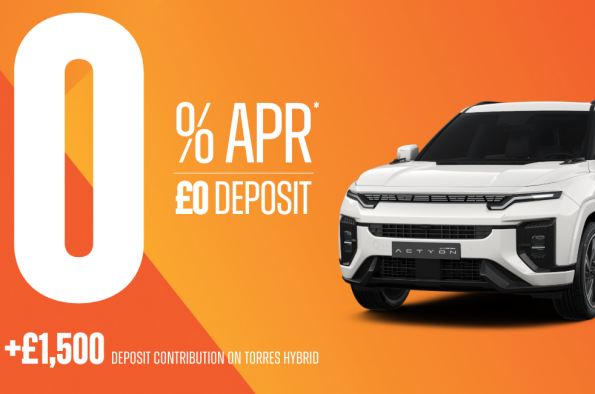 Drive into summer with 0% finance and £0 deposit from KGM Motors UK